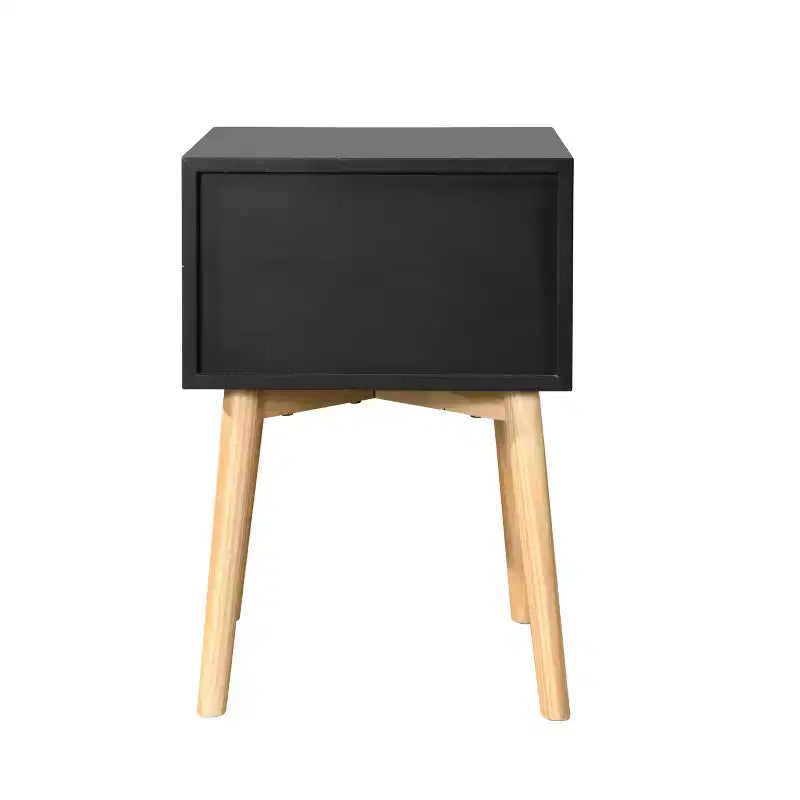 GDFStudio Elvion Table de chevet moderne à deux tiroirs