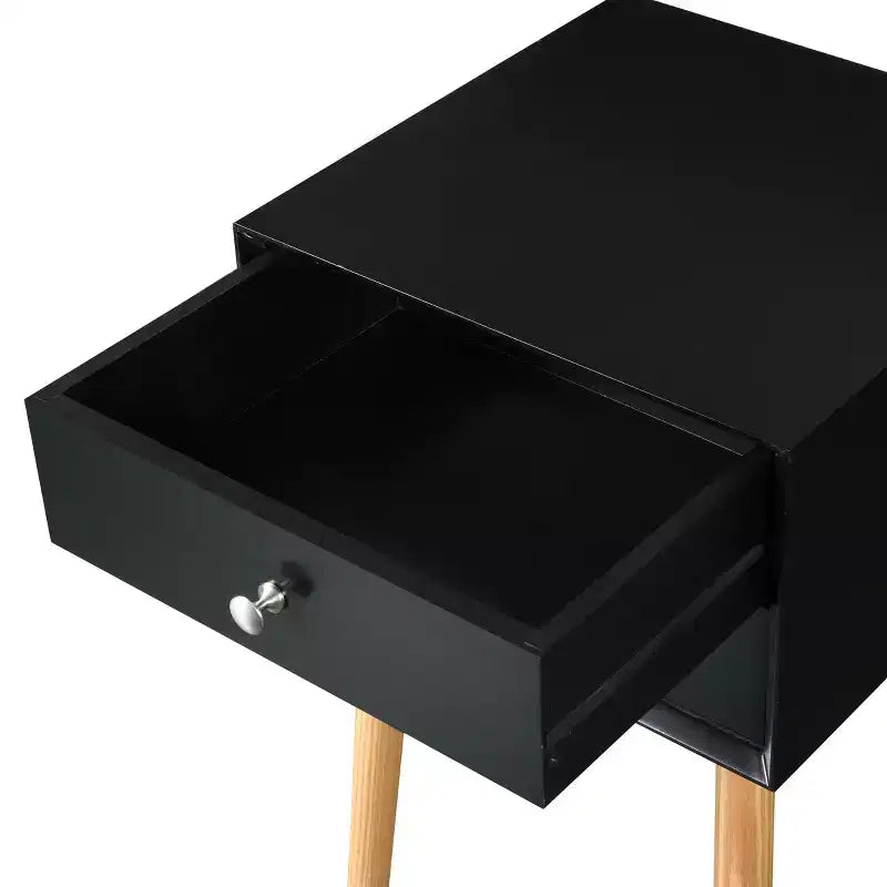 GDFStudio Elvion Table de chevet moderne à deux tiroirs