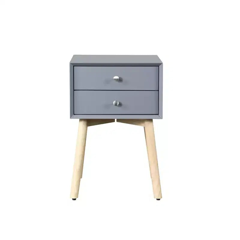 GDFStudio Elvion Table de chevet moderne à deux tiroirs