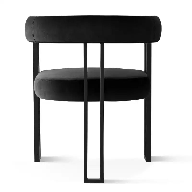 Ensemble table à manger extensible 47-83 pour 4 personnes, table noire et 4 chaises de salle à manger rembourrées en velours avec pieds en métal, style moderne - Panipeachy