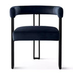 Ensemble table à manger extensible 47-83 pour 4 personnes, table noire et 4 chaises de salle à manger rembourrées en velours avec pieds en métal, style moderne - Panipeachy