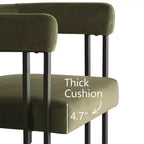 Ensemble table à manger extensible 47-83 pour 4 personnes, table noire et 4 chaises de salle à manger rembourrées en velours avec pieds en métal, style moderne - Panipeachy