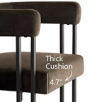 Ensemble table à manger extensible 47-83 pour 4 personnes, table noire et 4 chaises de salle à manger rembourrées en velours avec pieds en métal, style moderne - Panipeachy