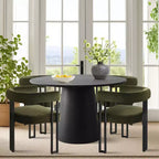 Ensemble table à manger extensible 47-83 pour 4 personnes, table noire et 4 chaises de salle à manger rembourrées en velours avec pieds en métal, style moderne - Panipeachy