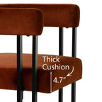 Ensemble table à manger extensible 47-83 pour 4 personnes, table noire et 4 chaises de salle à manger rembourrées en velours avec pieds en métal, style moderne - Panipeachy