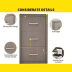 Tiroirs de cuisine extérieure 17 L x 30 H x 21 P, trois tiroirs de barbecue encastrables avec poignée en acier inoxydable, porte-serviettes en papier