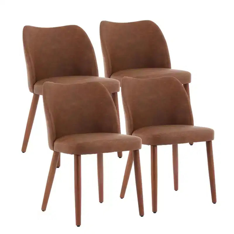 Lot de 2 chaises de salle à manger, chaises de cuisine modernes en lin avec pieds en métal, dossier ailé et coussins épais, pieds réglables pour salle à manger, chambre à coucher, salon