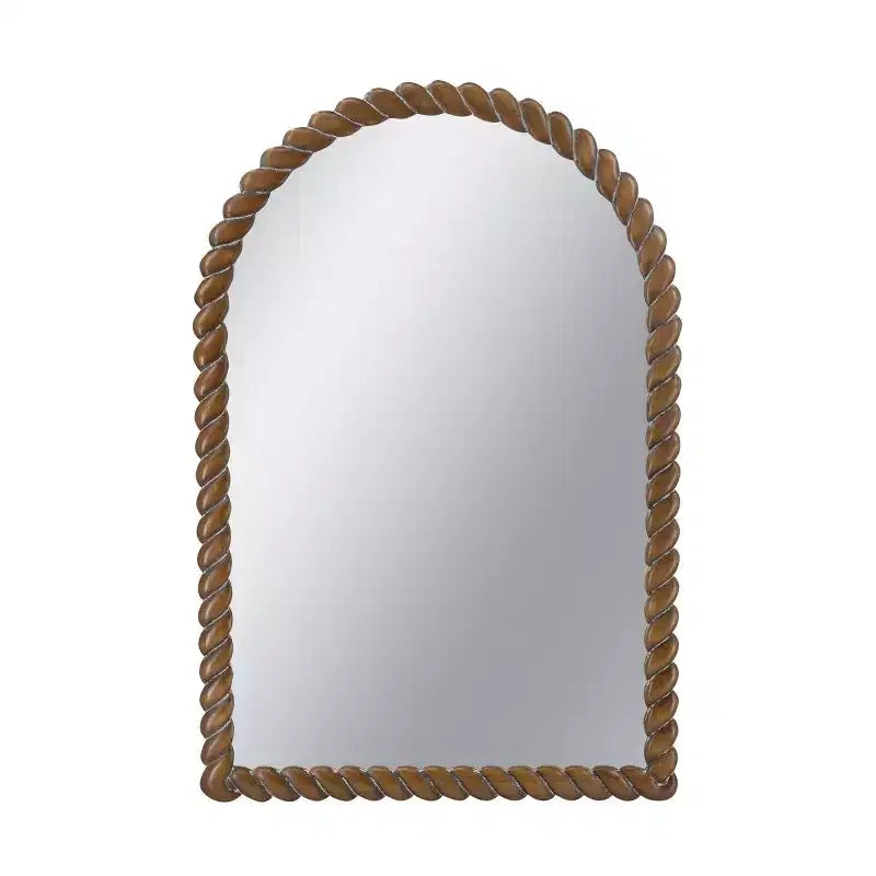 Miroir mural moderne en bois, Miroir de courtoisie marron pour salle de bain, Miroir décoratif pour salon, entrée ou chambre à coucher-Panipeachy