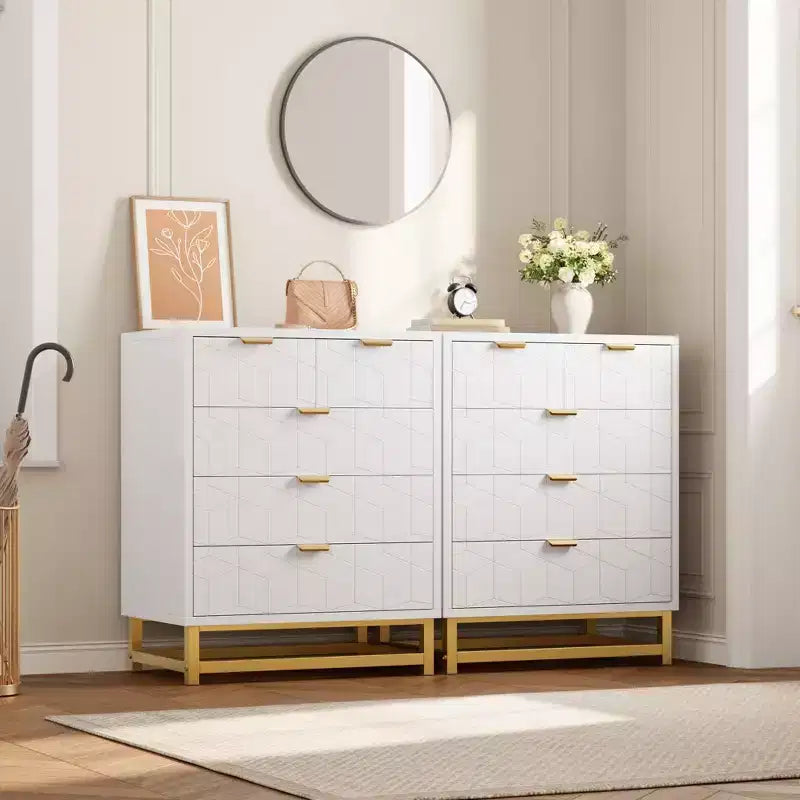 Commode de chambre à coucher, commode noire à 5 tiroirs avec pieds en métal, organiseur de rangement large et moderne pour salon, entrée