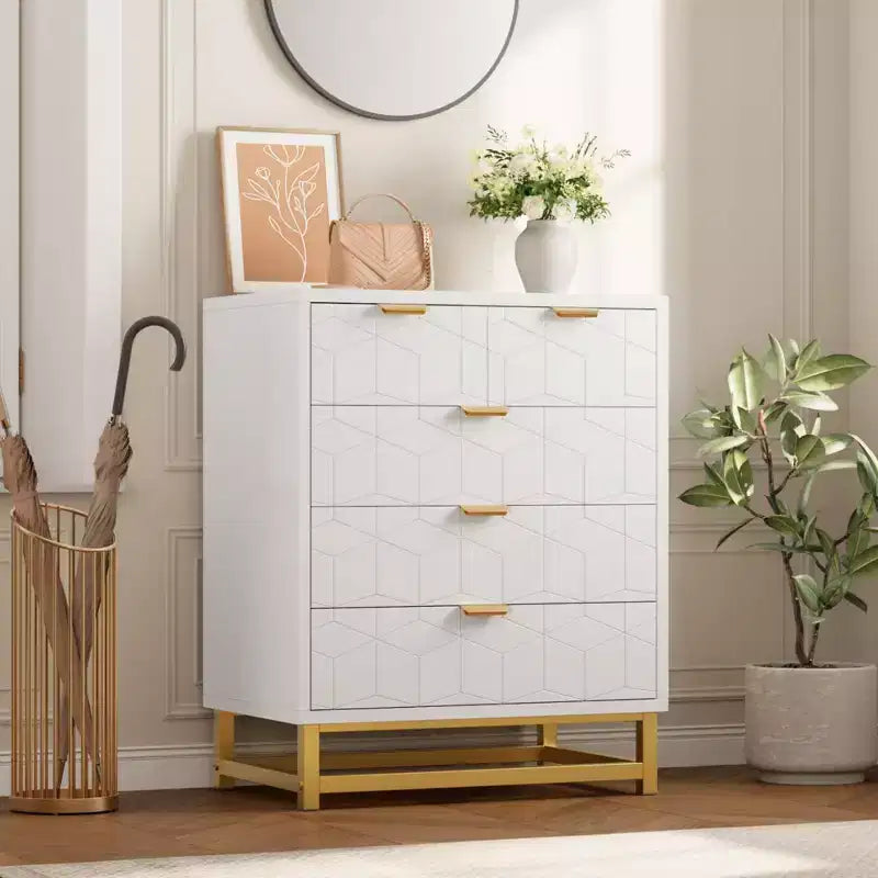Commode de chambre à coucher, commode noire à 5 tiroirs avec pieds en métal, organiseur de rangement large et moderne pour salon, entrée