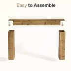 Console en bois massif, table d'entrée de style ferme pour canapé