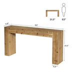 Console en bois massif, table d'entrée de style ferme pour canapé