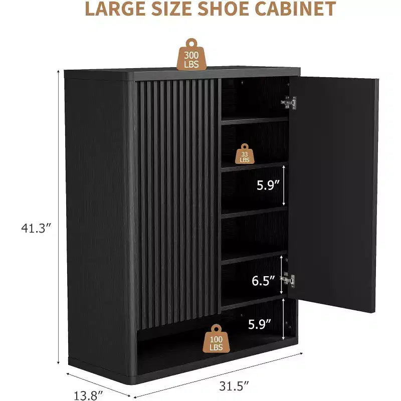 Meuble à chaussures en bois moderne avec tiroir et étagères réglables