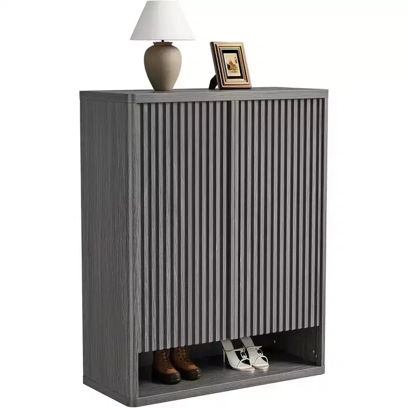 Meuble à chaussures en bois moderne avec tiroir et étagères réglables