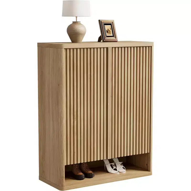 Meuble à chaussures en bois moderne avec tiroir et étagères réglables