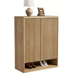 Meuble à chaussures en bois moderne avec tiroir et étagères réglables