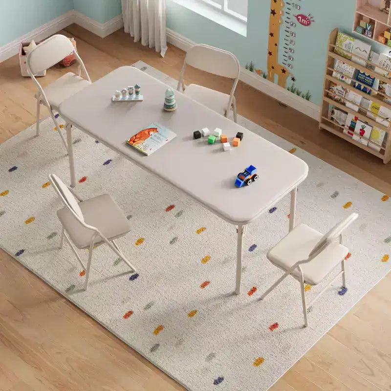 Table pliante rembourrée douce pour enfants, légère, pliable, sans assemblage, pour salle de jeux, salle à manger (table uniquement)