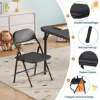 Table pliante rembourrée douce pour enfants, légère, pliable, sans assemblage, pour salle de jeux, salle à manger (table uniquement)