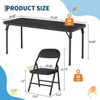 Table pliante rembourrée douce pour enfants, légère, pliable, sans assemblage, pour salle de jeux, salle à manger (table uniquement)