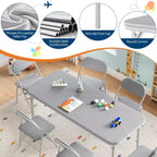 Table pliante rembourrée douce pour enfants, légère, pliable, sans assemblage, pour salle de jeux, salle à manger (table uniquement)