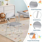Table pliante rembourrée douce pour enfants, légère, pliable, sans assemblage, pour salle de jeux, salle à manger (table uniquement)