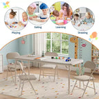 Table pliante rembourrée douce pour enfants, légère, pliable, sans assemblage, pour salle de jeux, salle à manger (table uniquement)