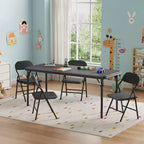 Table pliante rembourrée douce pour enfants, légère, pliable, sans assemblage, pour salle de jeux, salle à manger (table uniquement)
