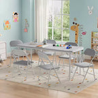 Table pliante rembourrée douce pour enfants, légère, pliable, sans assemblage, pour salle de jeux, salle à manger (table uniquement)