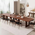 Table de salle à manger moderne 71" pour 6 à 10 personnes, rectangulaire pour les réunions de famille avec un piétement solide