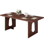 Table de salle à manger moderne 71" pour 6 à 10 personnes, rectangulaire pour les réunions de famille avec un piétement solide