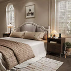 Table de chevet cannelée moderne, Table de chevet en bois avec tiroirs et étagère de rangement pour salon chambre à coucher