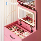 Coiffeuse 3 en 1 avec miroir rabattable et lumières, ensemble de coiffeuse compact avec tabouret de rangement caché, petite coiffeuse pour chambre à coucher, noir