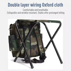 Chaise sac à dos pliable portable pour l'alpinisme et la pêche, tabouret en tissu Oxford charge max 100 kg pour le camping, la randonnée et les voyages