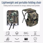 Chaise sac à dos pliable portable pour l'alpinisme et la pêche, tabouret en tissu Oxford charge max 100 kg pour le camping, la randonnée et les voyages