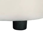 Canapé contemporain courbé de 87 pouces en blanc cassé, assise moelleuse, pour intérieurs élégants