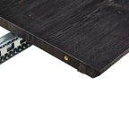 Table à manger extensible avec plateau en MDF et pieds en métal, pour salle à manger, bureau ou table basse