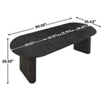 Table à manger extensible avec plateau en MDF et pieds en métal, pour salle à manger, bureau ou table basse