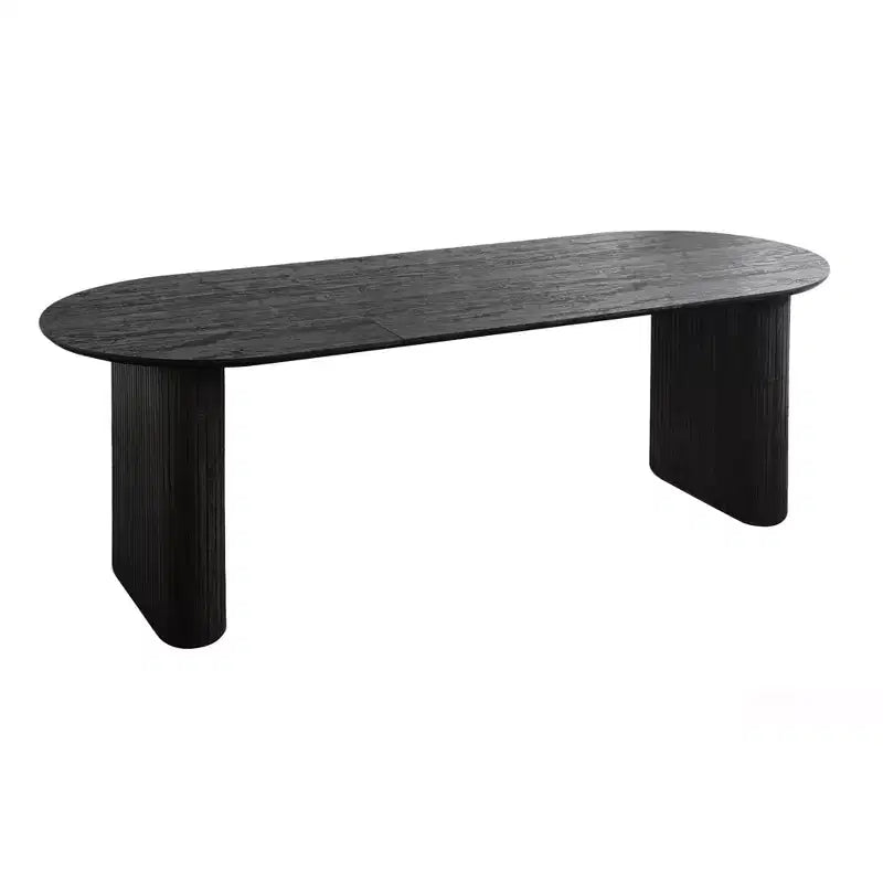 Table à manger extensible avec plateau en MDF et pieds en métal, pour salle à manger, bureau ou table basse