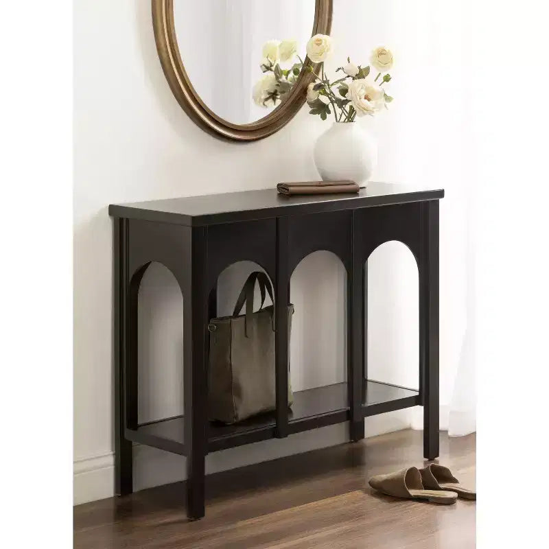 Console Kate et Laurel Ulla, 36x13x30 po, noir