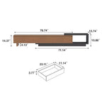 Meuble TV extensible Luck Live 78.74102.3 avec 3 tiroirs, façade texturée et console multimédia moderne pour salon