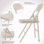 Lot de 8 chaises pliantes tout acier avec dossier, chaises pliantes en métal robustes, capacité de 159 kg, convient pour l'intérieur et l'extérieur