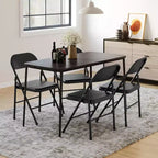 Lot de 8 chaises pliantes tout acier avec dossier, chaises pliantes en métal robustes, capacité de 159 kg, convient pour l'intérieur et l'extérieur