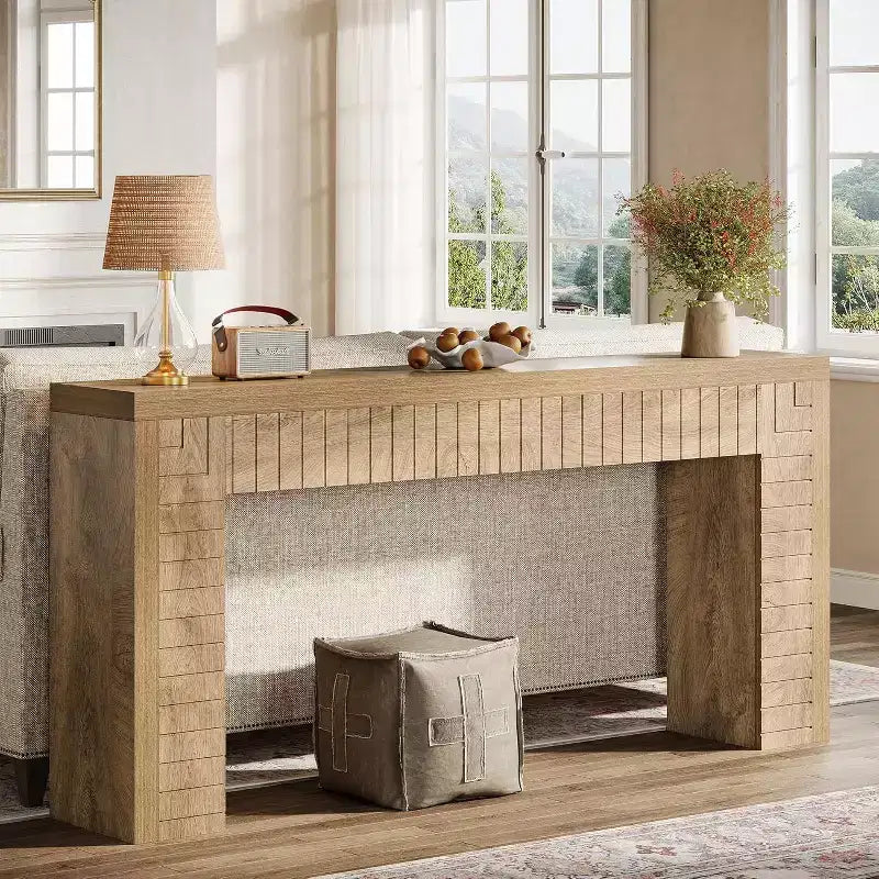 Table console extra longue Lantine de 70,9 pouces pour entrée, table d'appoint étroite derrière le canapé, convient pour couloir, hall, salon