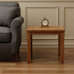 HomeRoots Table d'appoint carrée en bois massif marron 18