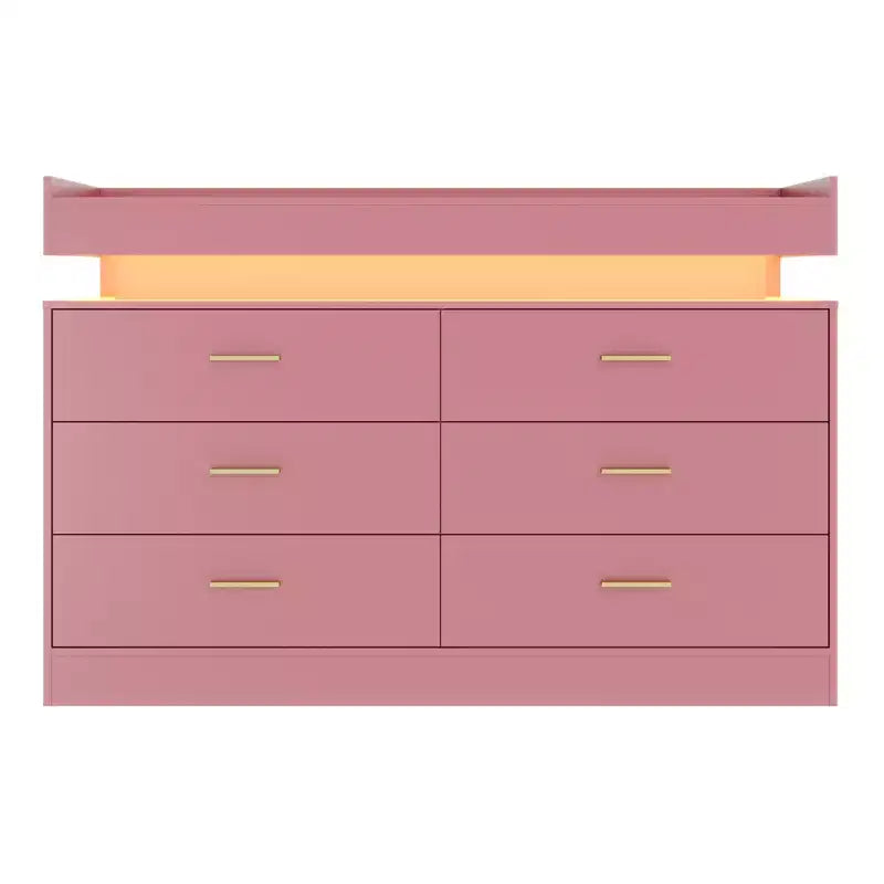Meuble TV, Meuble bar à café avec plateau flottant, Buffet moderne 6 tiroirs pour la maison, le salon