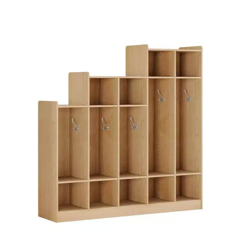 Organisateur de rangement casier, vestiaire de classe à 5 sections avec 9 casiers et 10 crochets