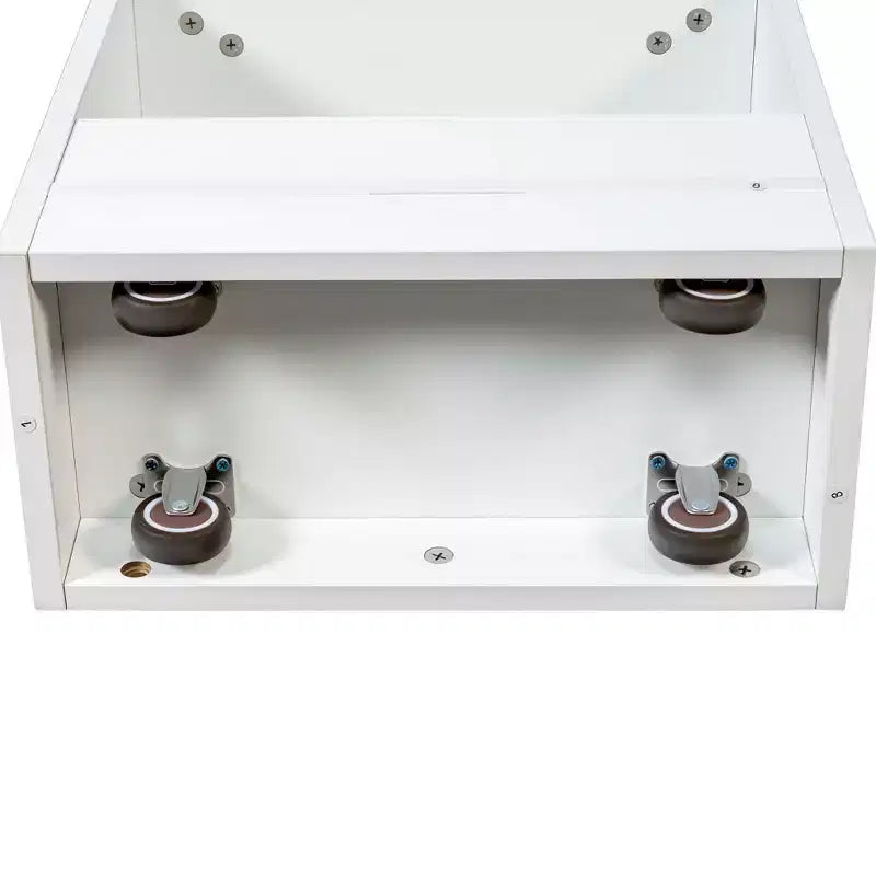 VIYET 71H Étagère de rangement coulissante multifonctionnelle à 7 niveaux, étagère ouverte unilatérale, organisateur pour cuisine, salon et espaces étroits, blanche