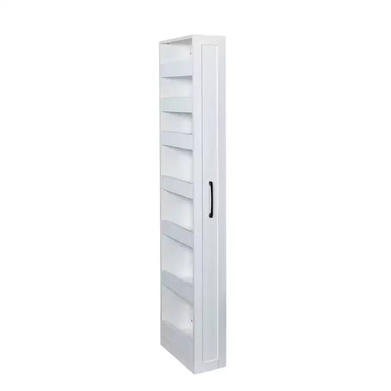 VIYET 71H Étagère de rangement coulissante multifonctionnelle à 7 niveaux, étagère ouverte unilatérale, organisateur pour cuisine, salon et espaces étroits, blanche