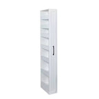 VIYET 71H Étagère de rangement coulissante multifonctionnelle à 7 niveaux, étagère ouverte unilatérale, organisateur pour cuisine, salon et espaces étroits, blanche