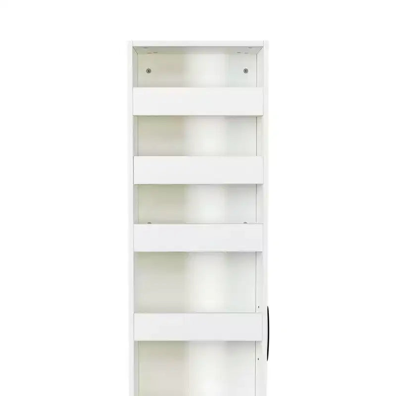 VIYET 71H Étagère de rangement coulissante multifonctionnelle à 7 niveaux, étagère ouverte unilatérale, organisateur pour cuisine, salon et espaces étroits, blanche